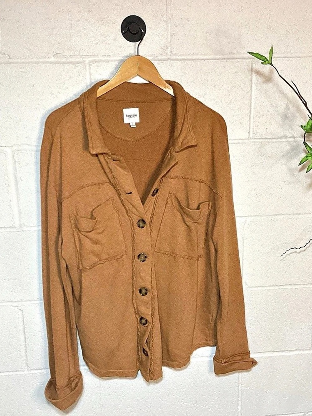 Kenzie Women's Utility Jacket Brown Distressed